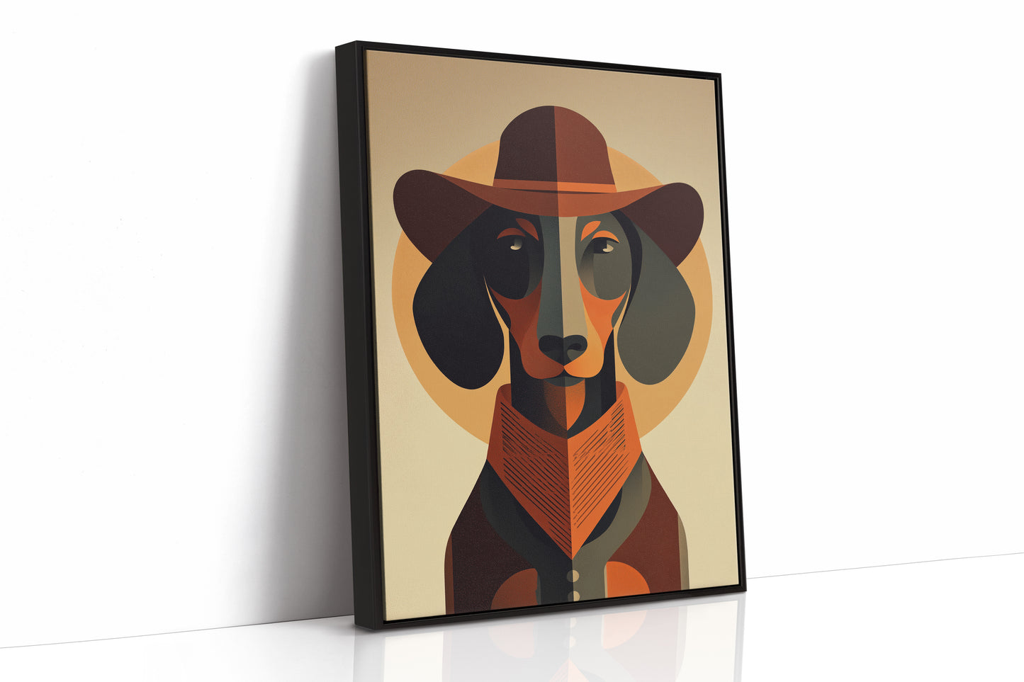 Western Hound's Geometric Portrait