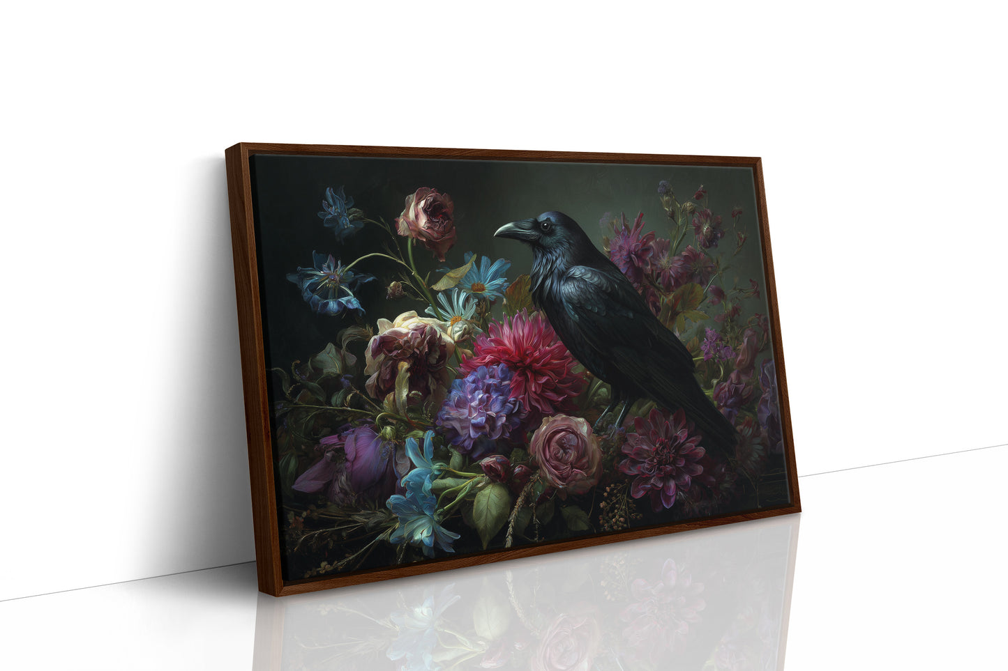 Raven's Tale Among Velvet Blooms