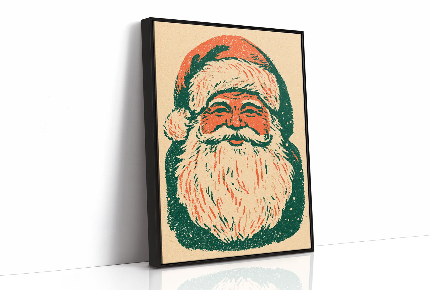 Retro Riso Santa Face