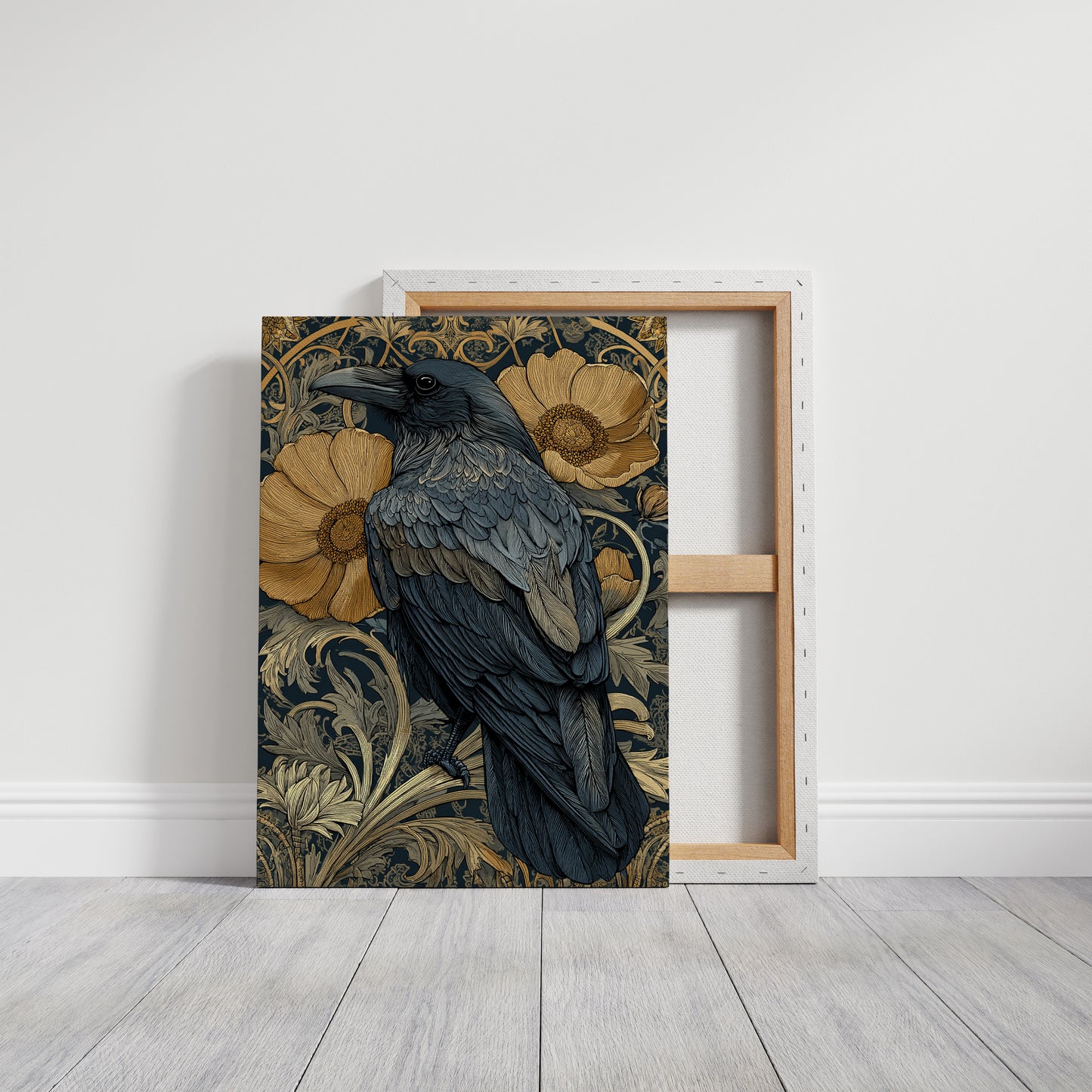 A Raven Among Golden Blooms