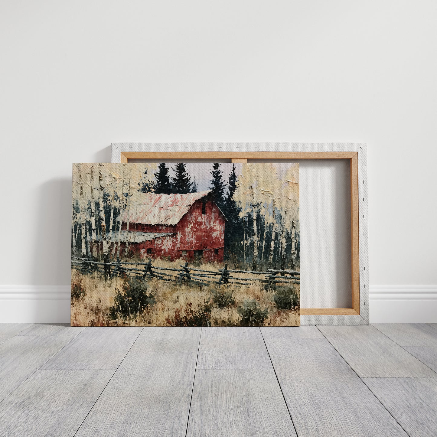Weathered Red Barn at Aspen's Edge