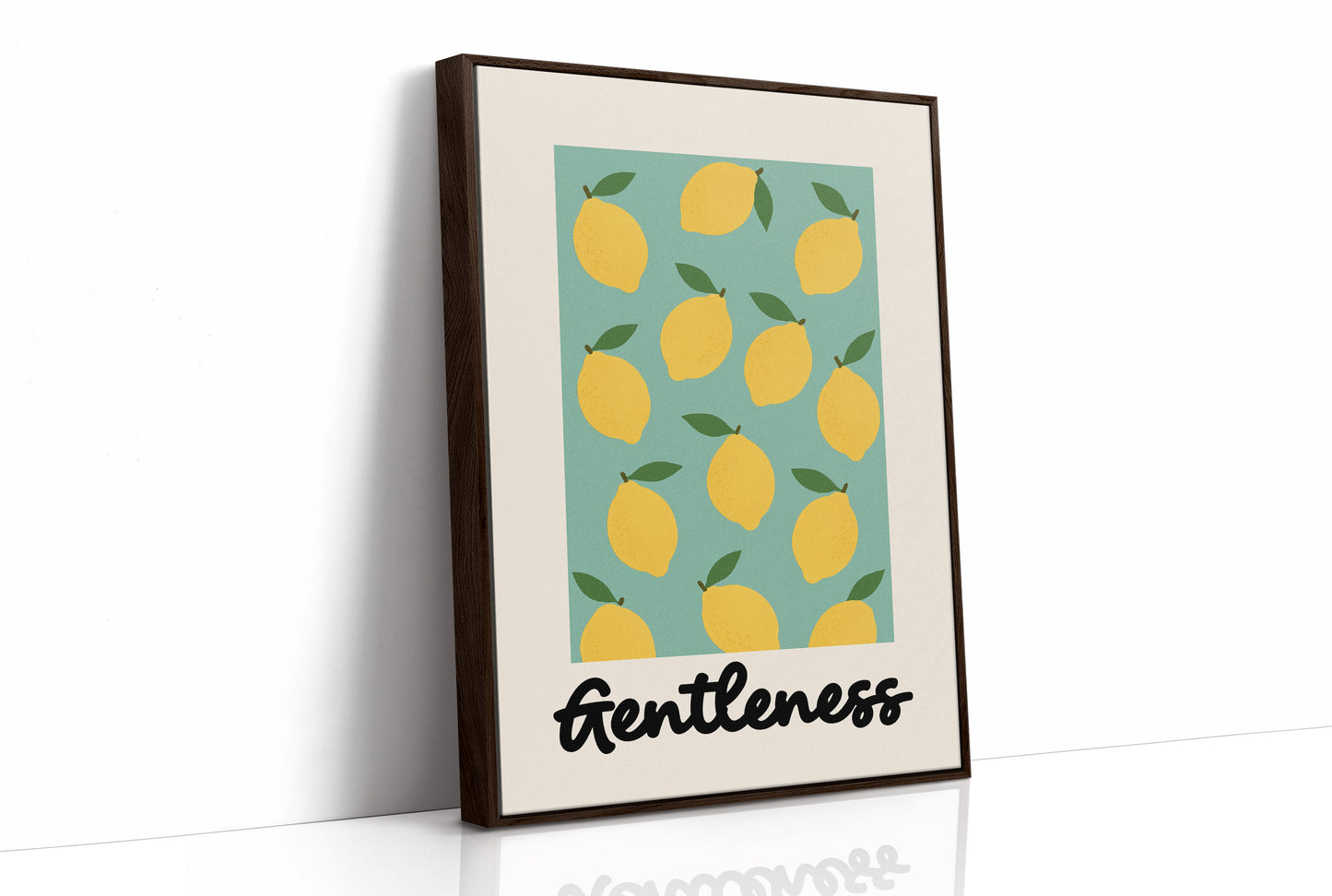 Citrus Symphony On Mint Canvas