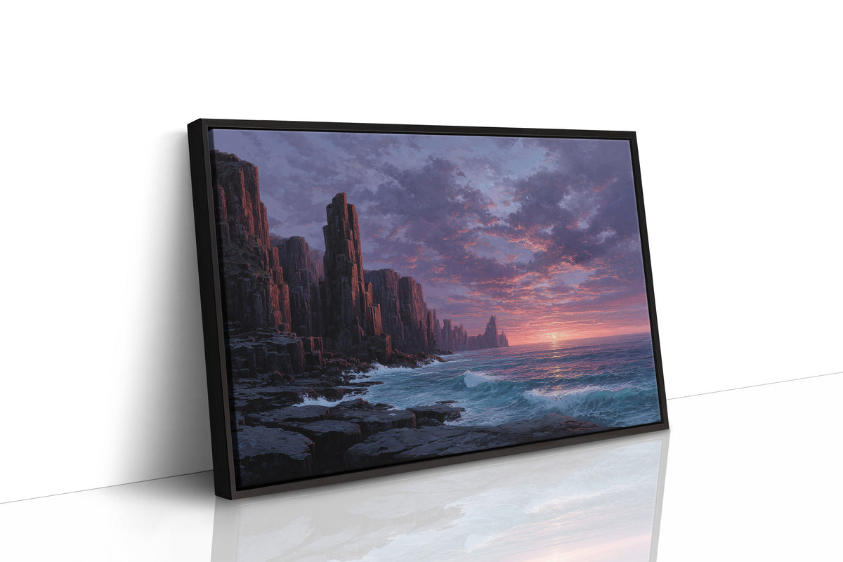 Basalt Columns Line Up for Sunset