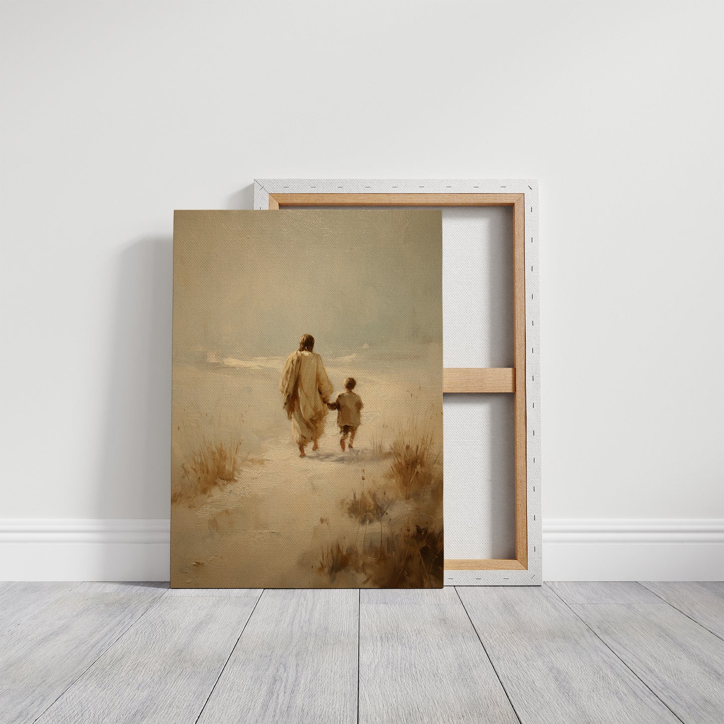 Ethereal Journey Through Amber Mist