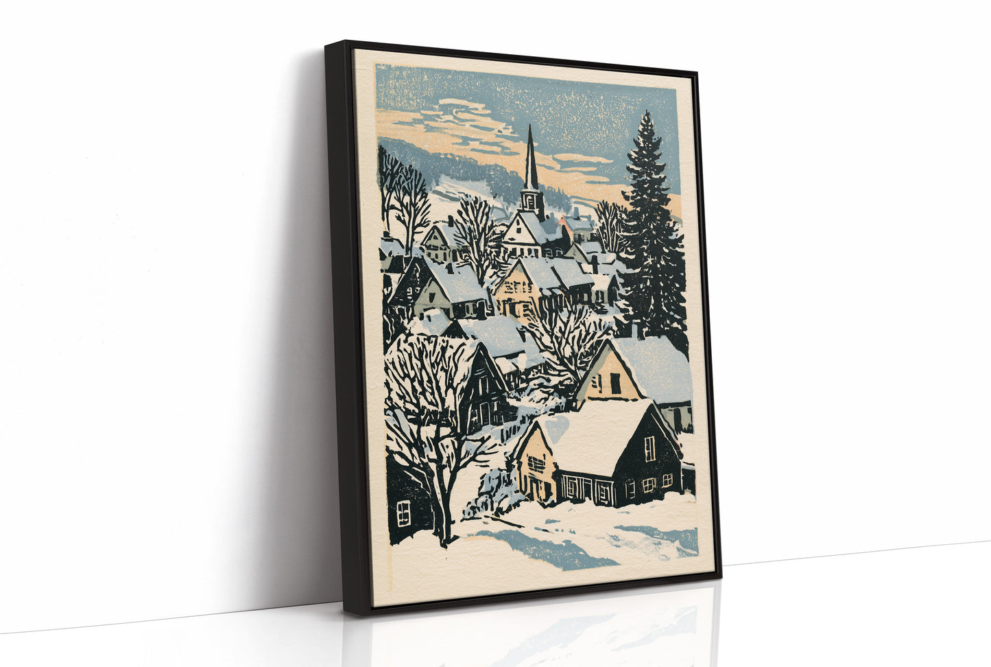 Snowbound Village Dusk