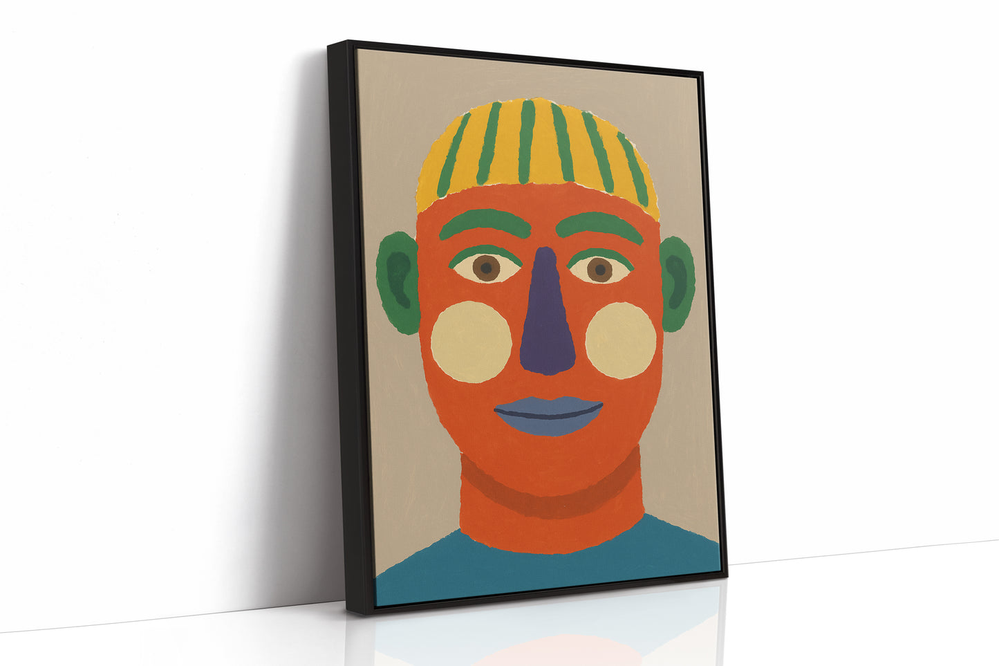 Rainbow Face with a Calm Smile