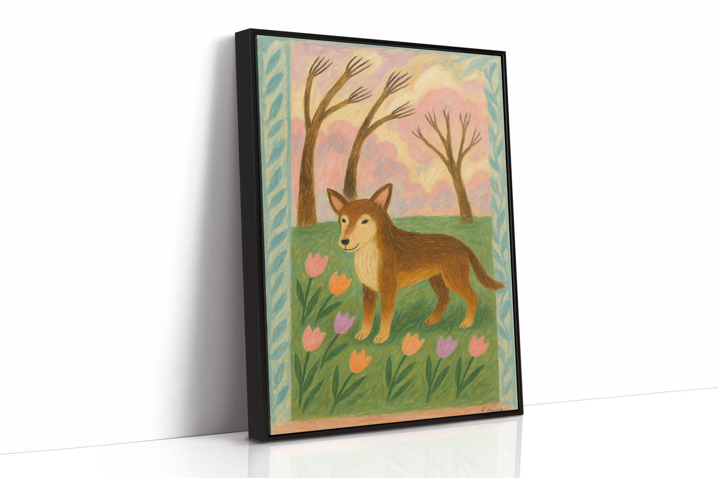 Spring Pup in Tulip Meadow