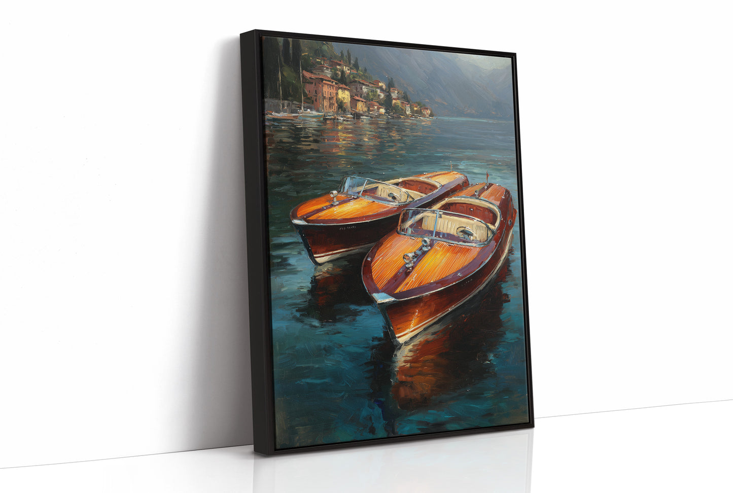 Varnished Vessels Await Mediterranean Twilight