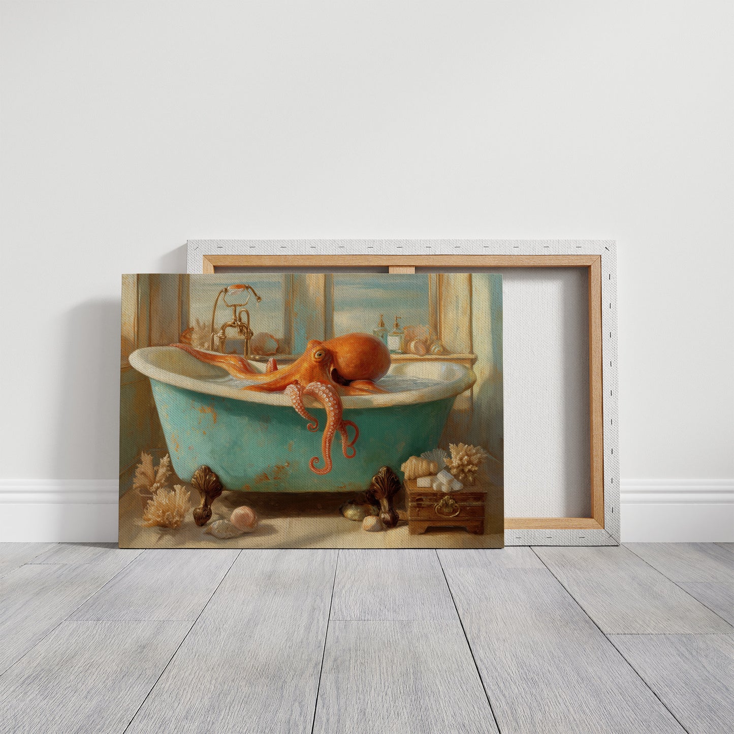 Octopus Takes A Turquoise Bath