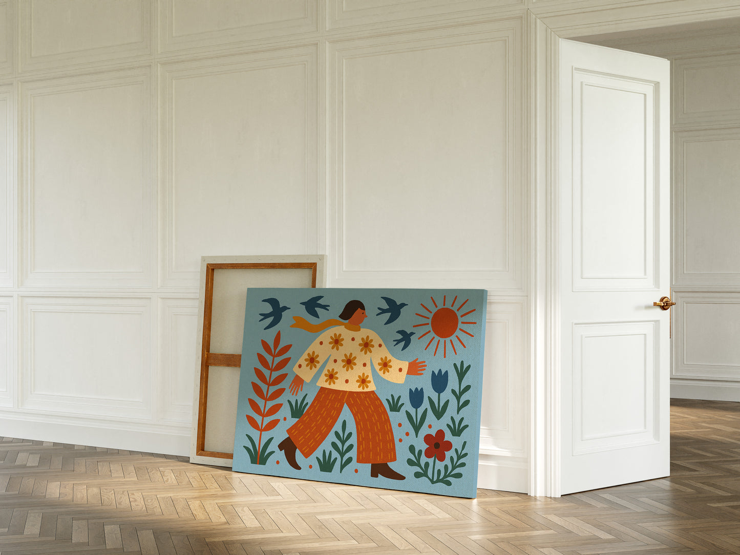 Sunlit Walk Through Wildflowers