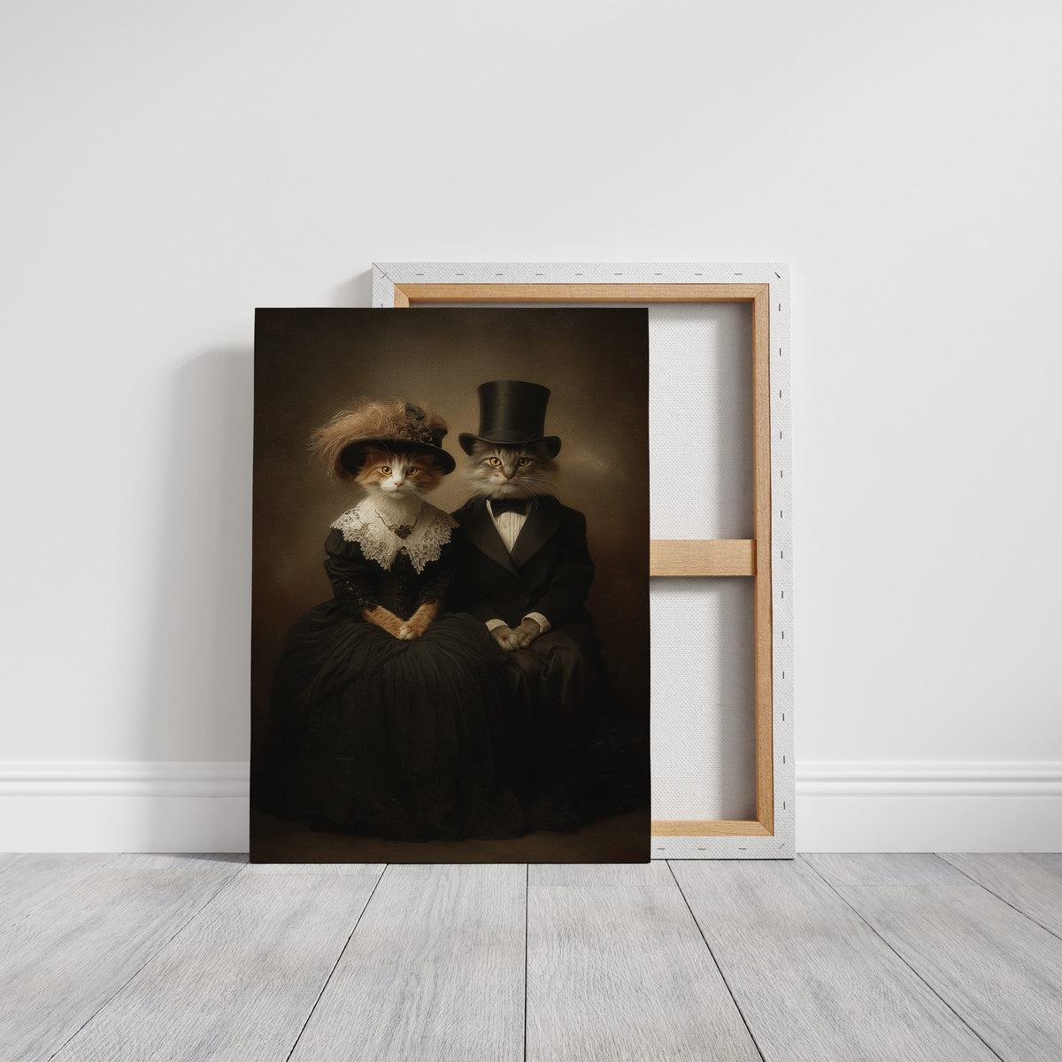 Feline Elegance in Vintage Attire
