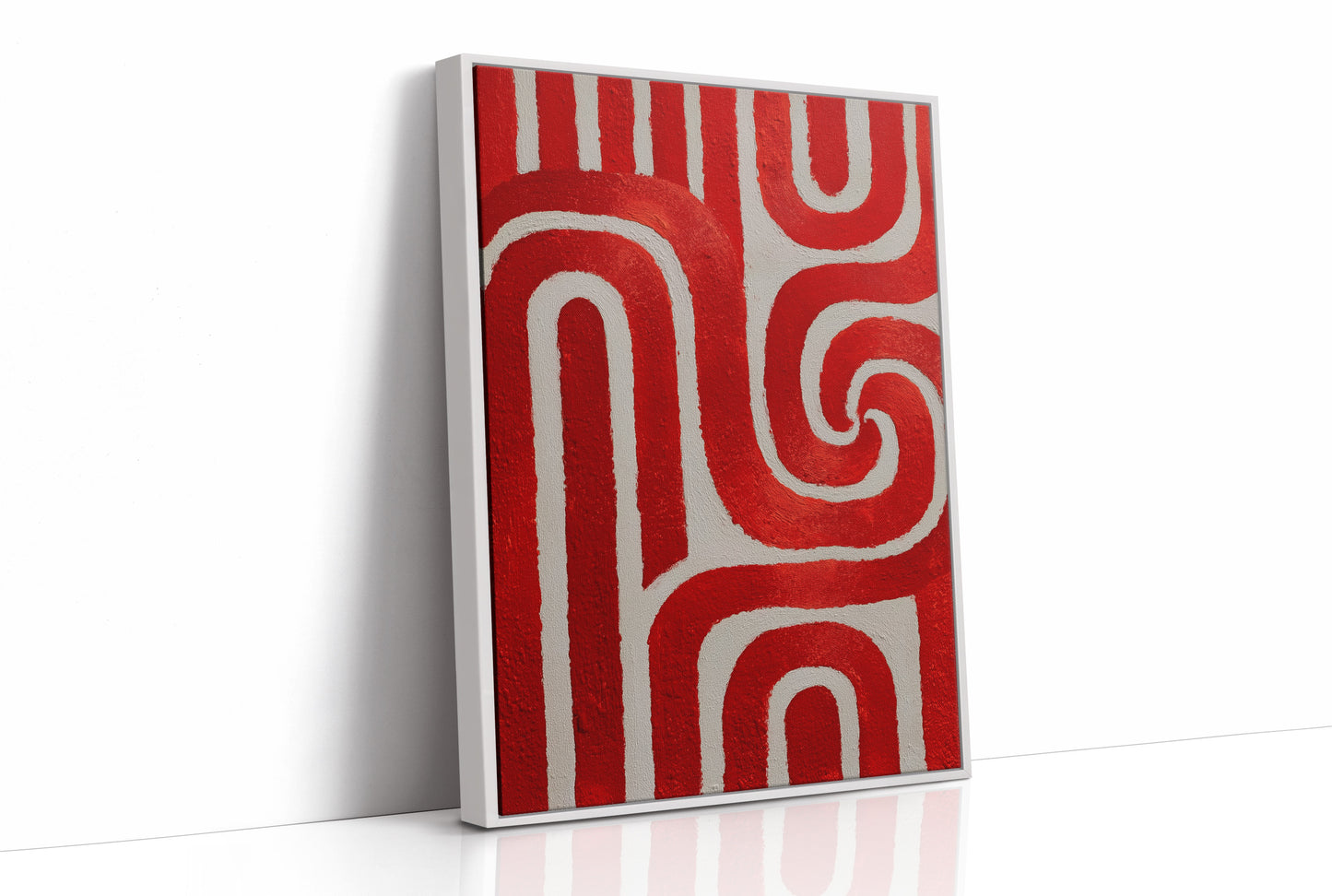 Crimson Paths Dance Through Silver