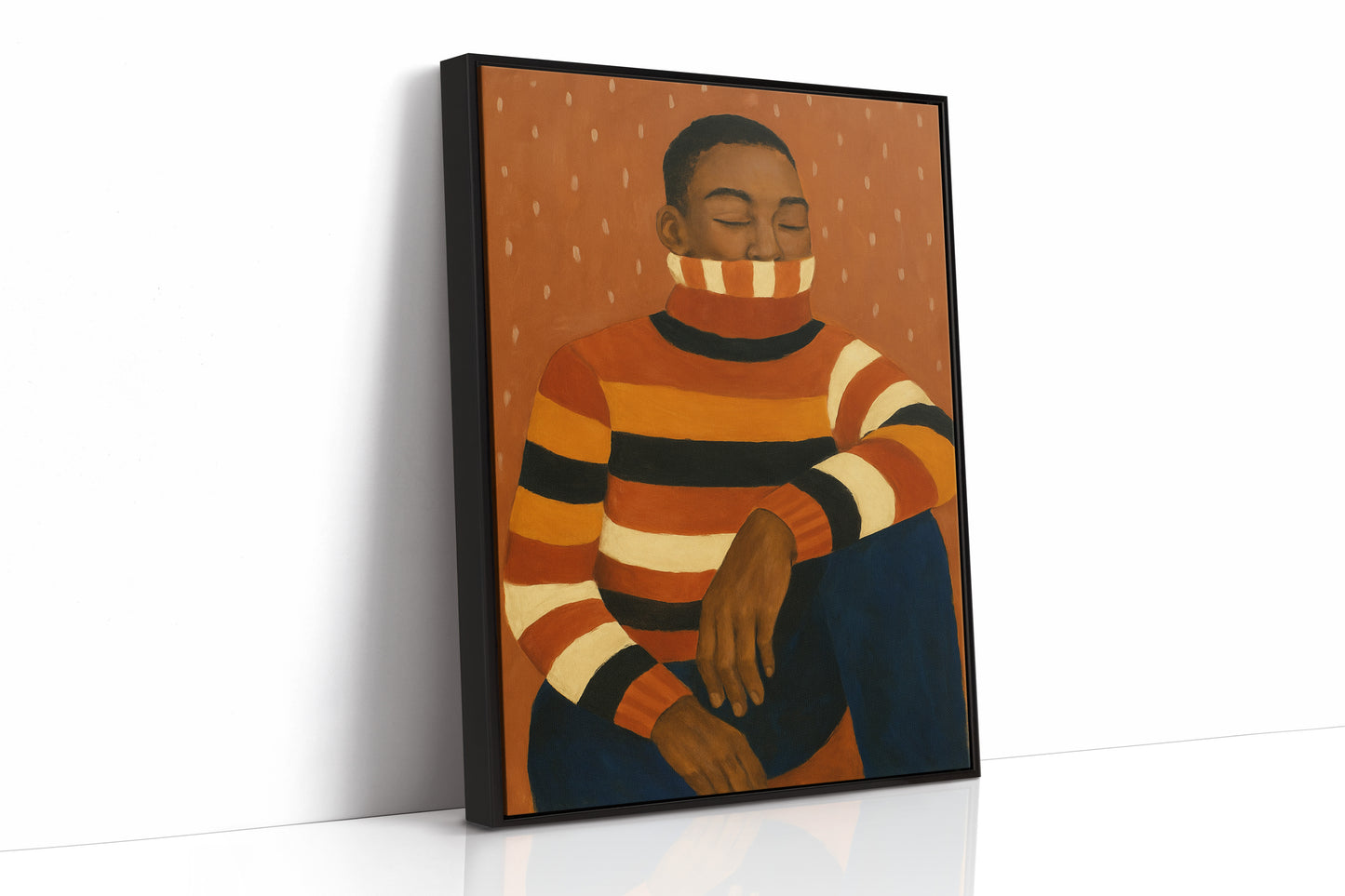 Quiet Thoughts in a Striped Sweater