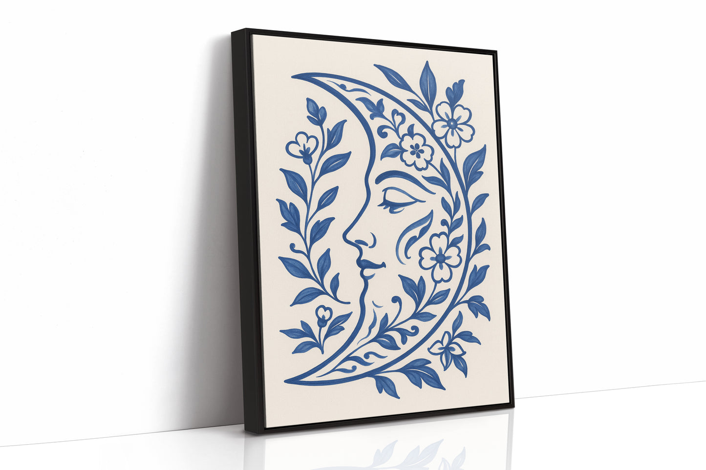 Floral Moon in Indigo Bloom