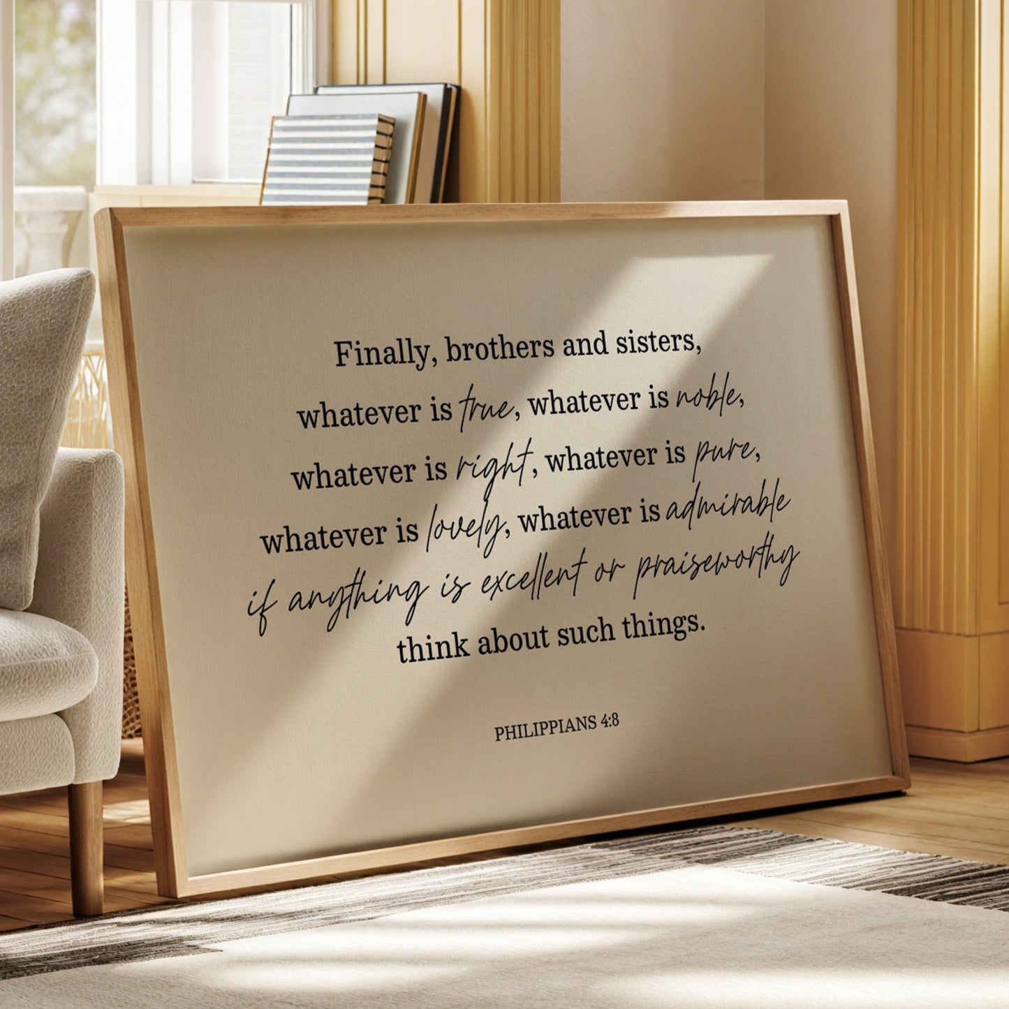 Think on These Things Philippians 4:8 Print