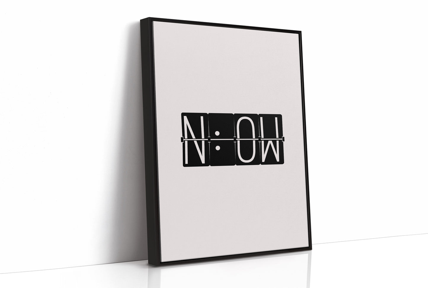 Now Flip Clock Minimal Typography