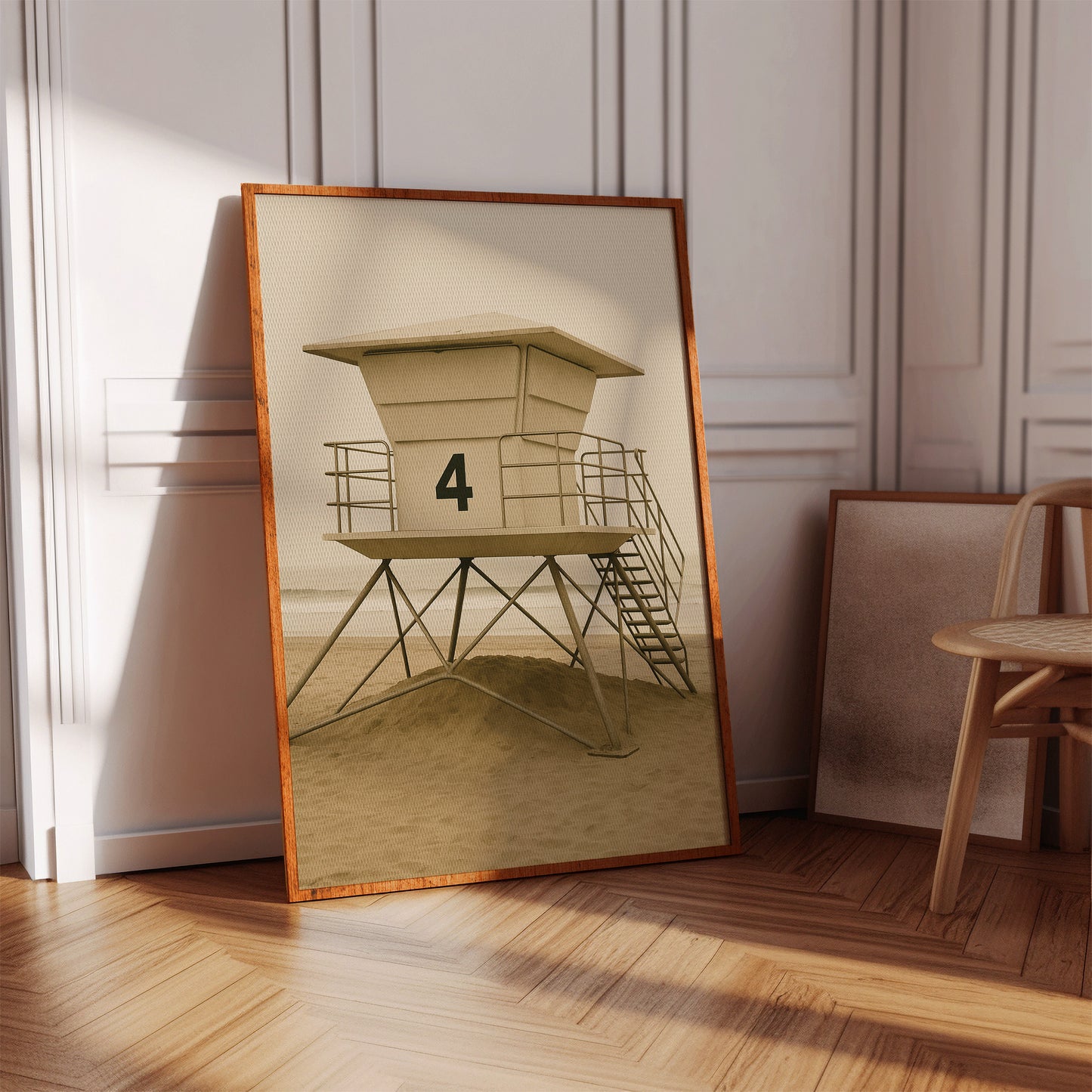 Lifeguard Tower No 4 in Sepia Calm