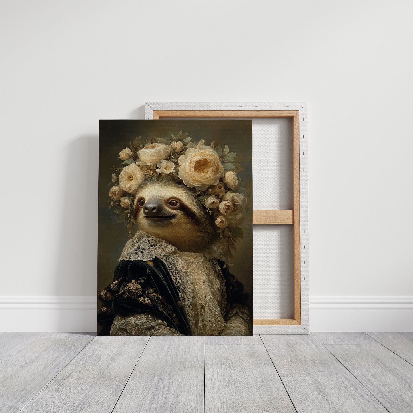 Regal Sloth Amidst Blossoms