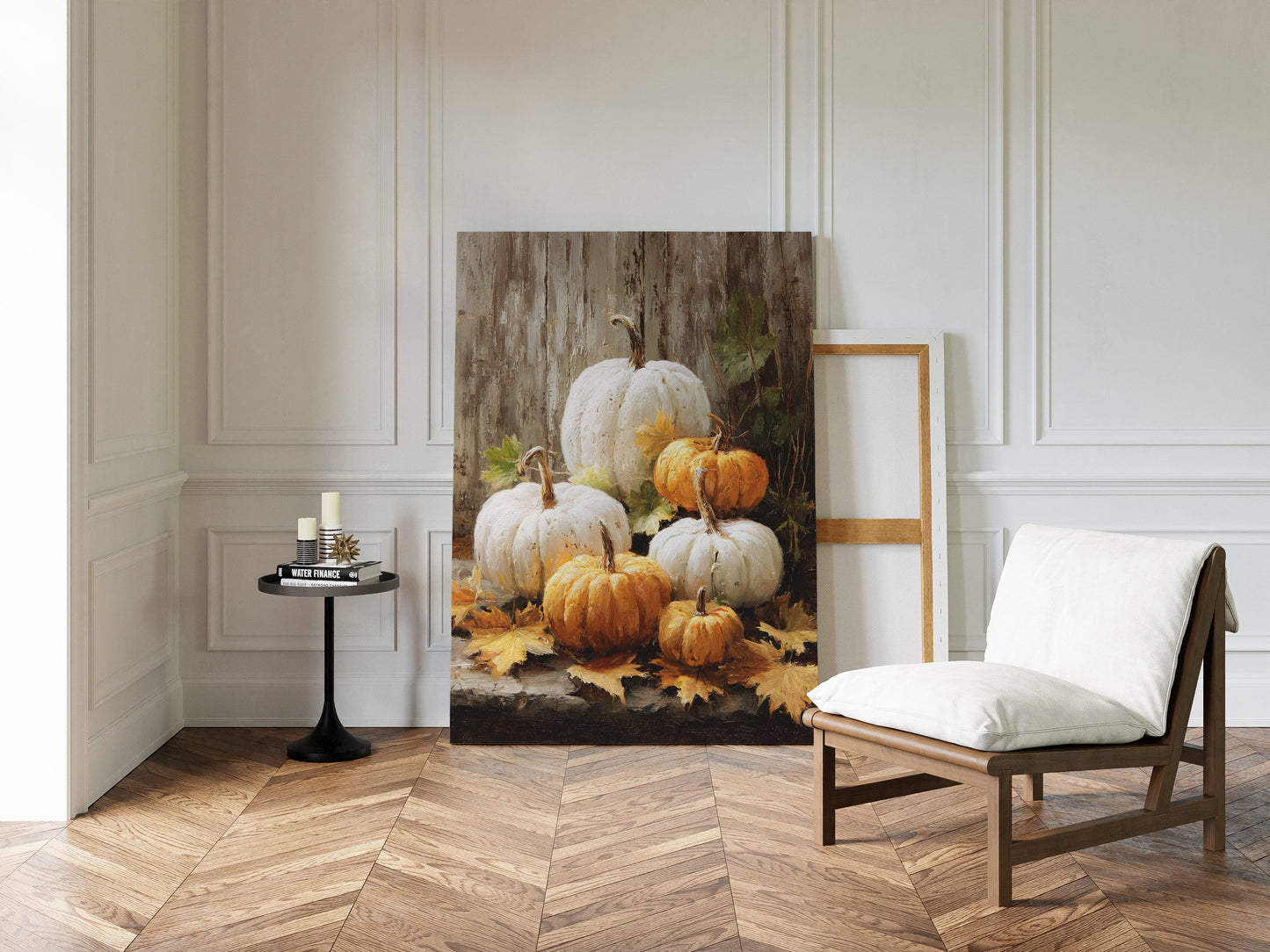 Autumn Gathers White And Gold