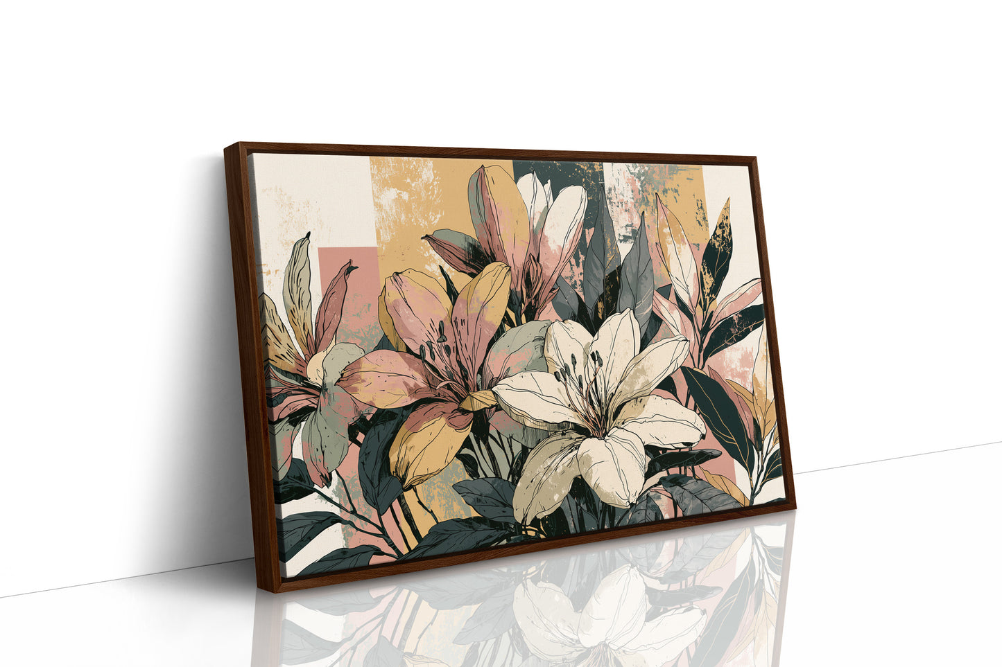 Lily Study, Color Block Botanical