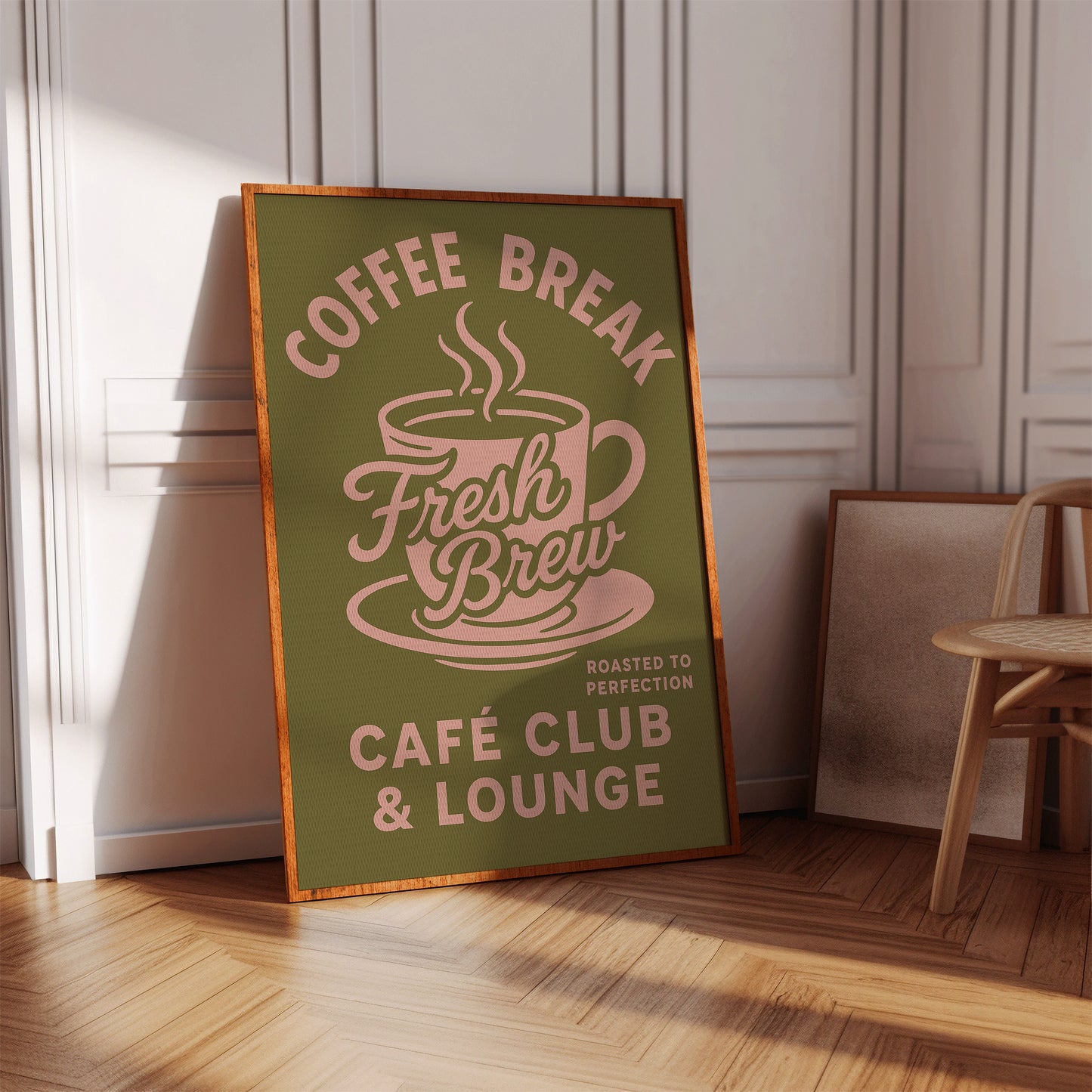 Fresh Brew Retro Coffee Poster