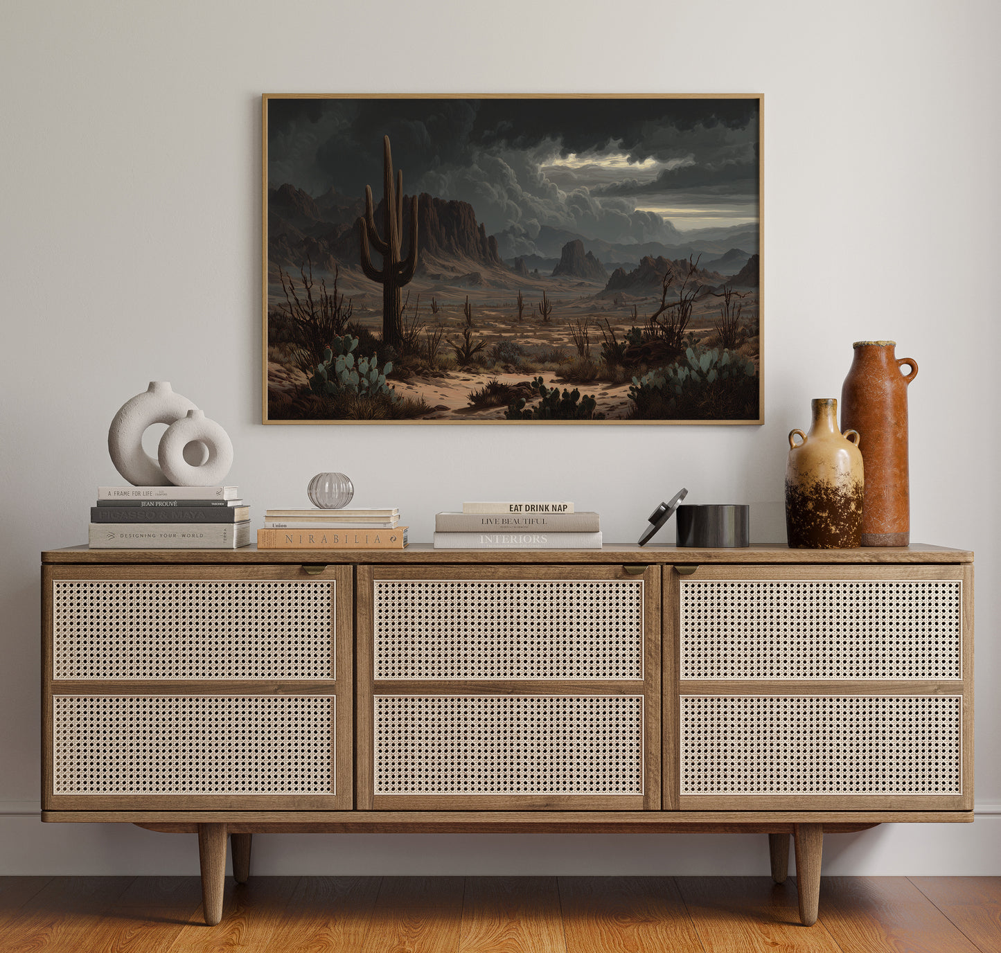 Moonlight Dances With Desert Giants