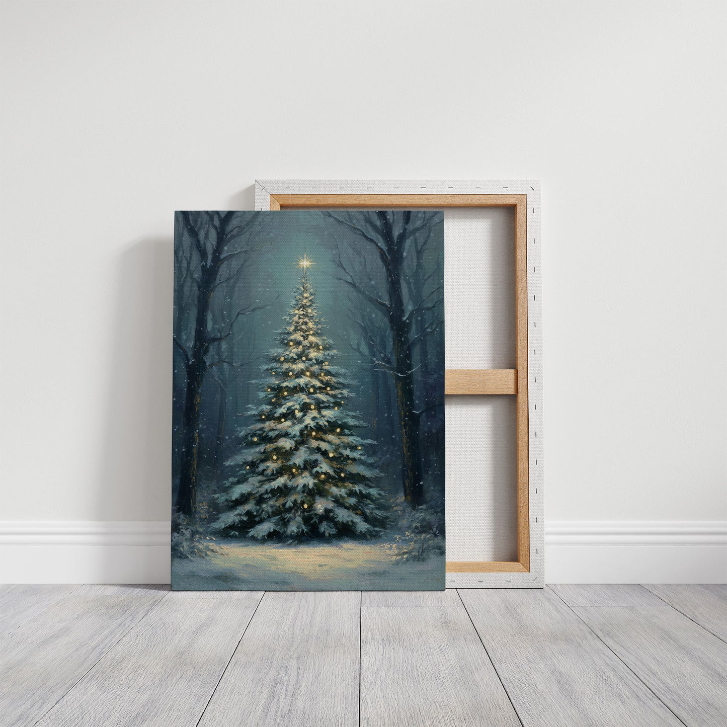 Silent Night Between Winter Trees