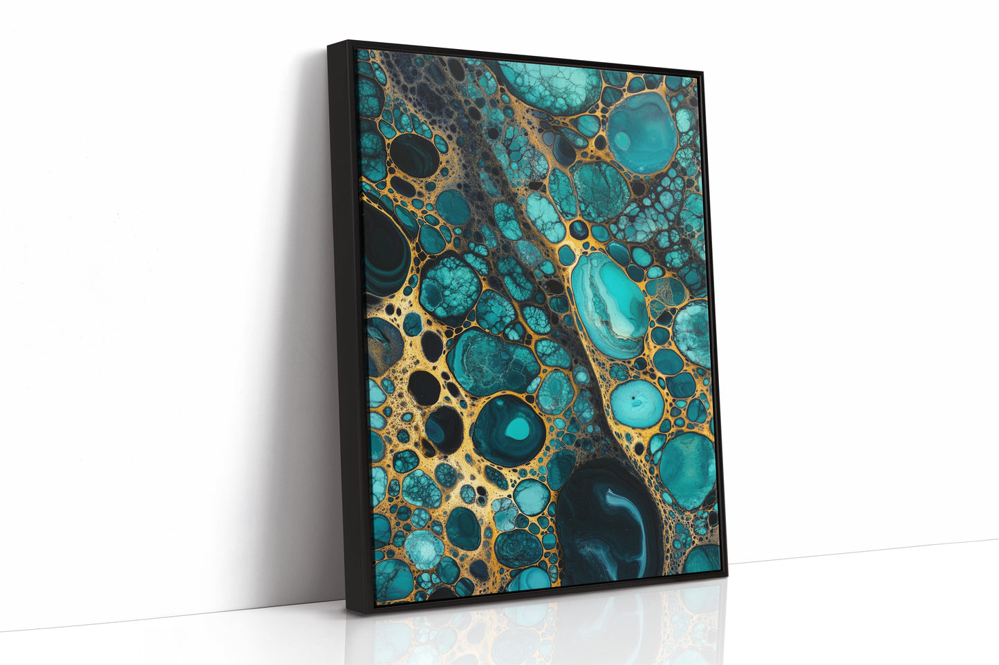 Golden Currents Beneath Turquoise Skin