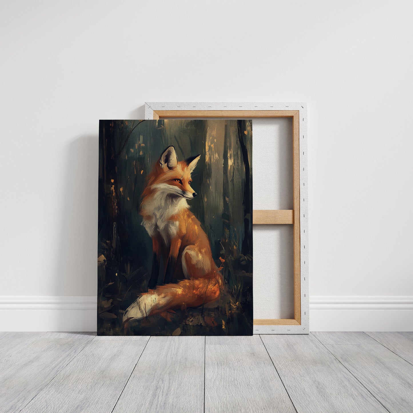 Fox Wall Art – Mystical Forest Print, Woodland Animal Decor, Nature-Inspired Painting