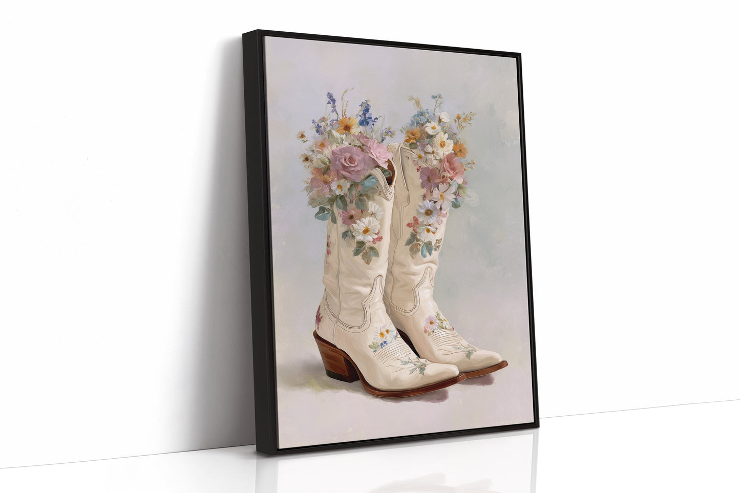 Wildflower Waltz in Ivory Leather