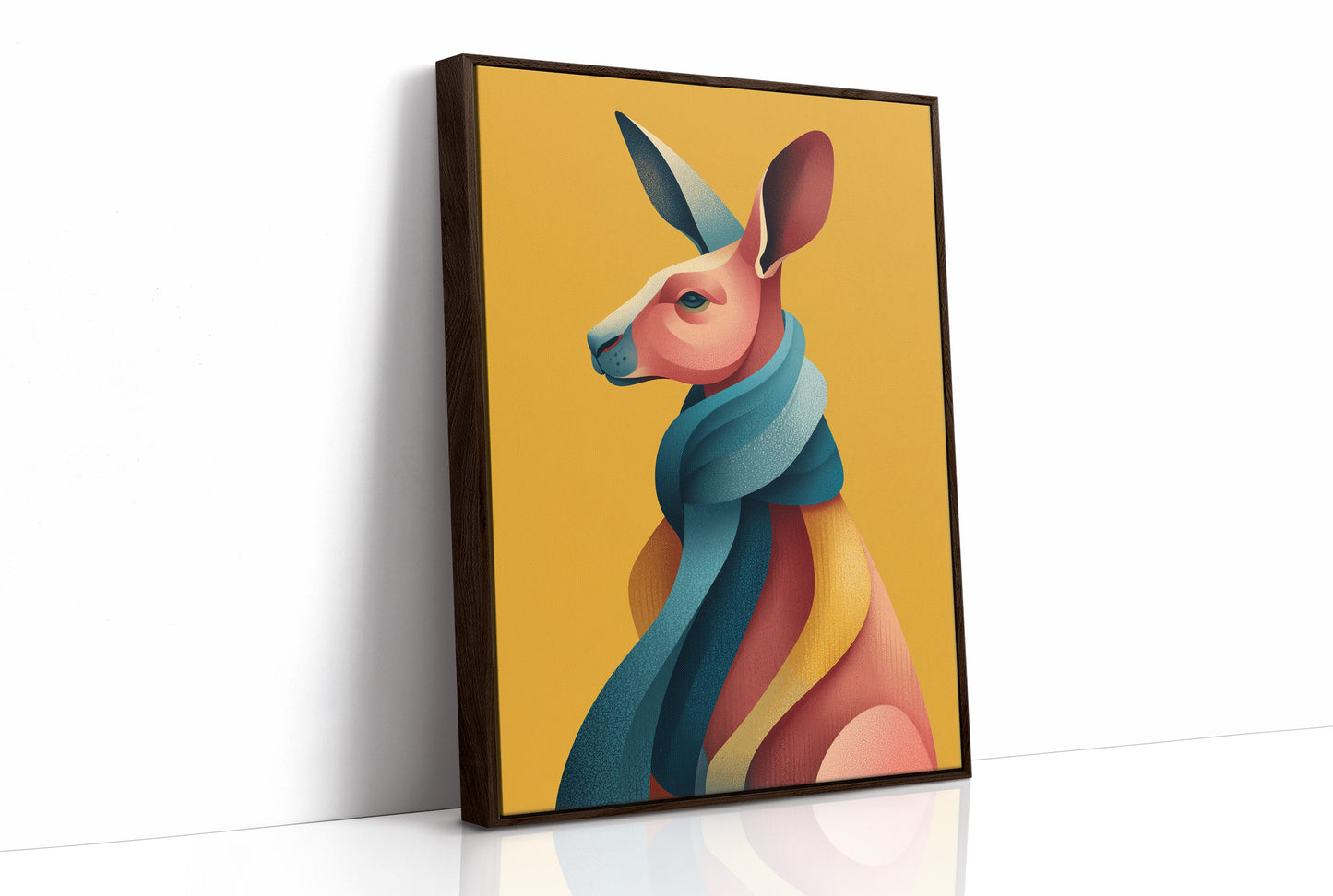 Kangaroo in Color Waves