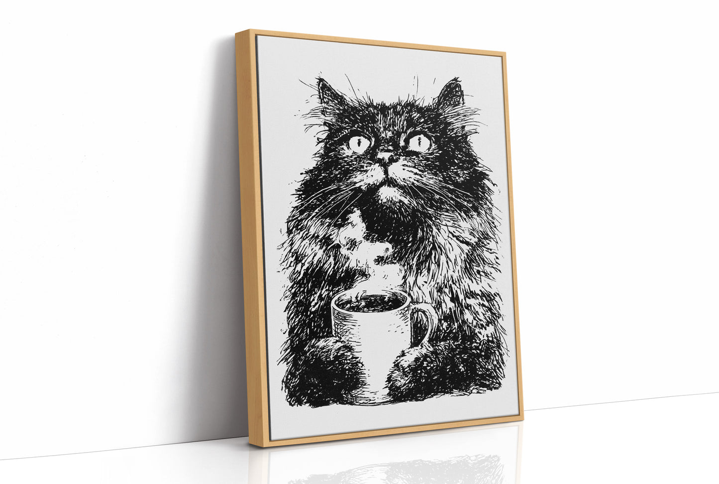 Cat Needs Coffee First