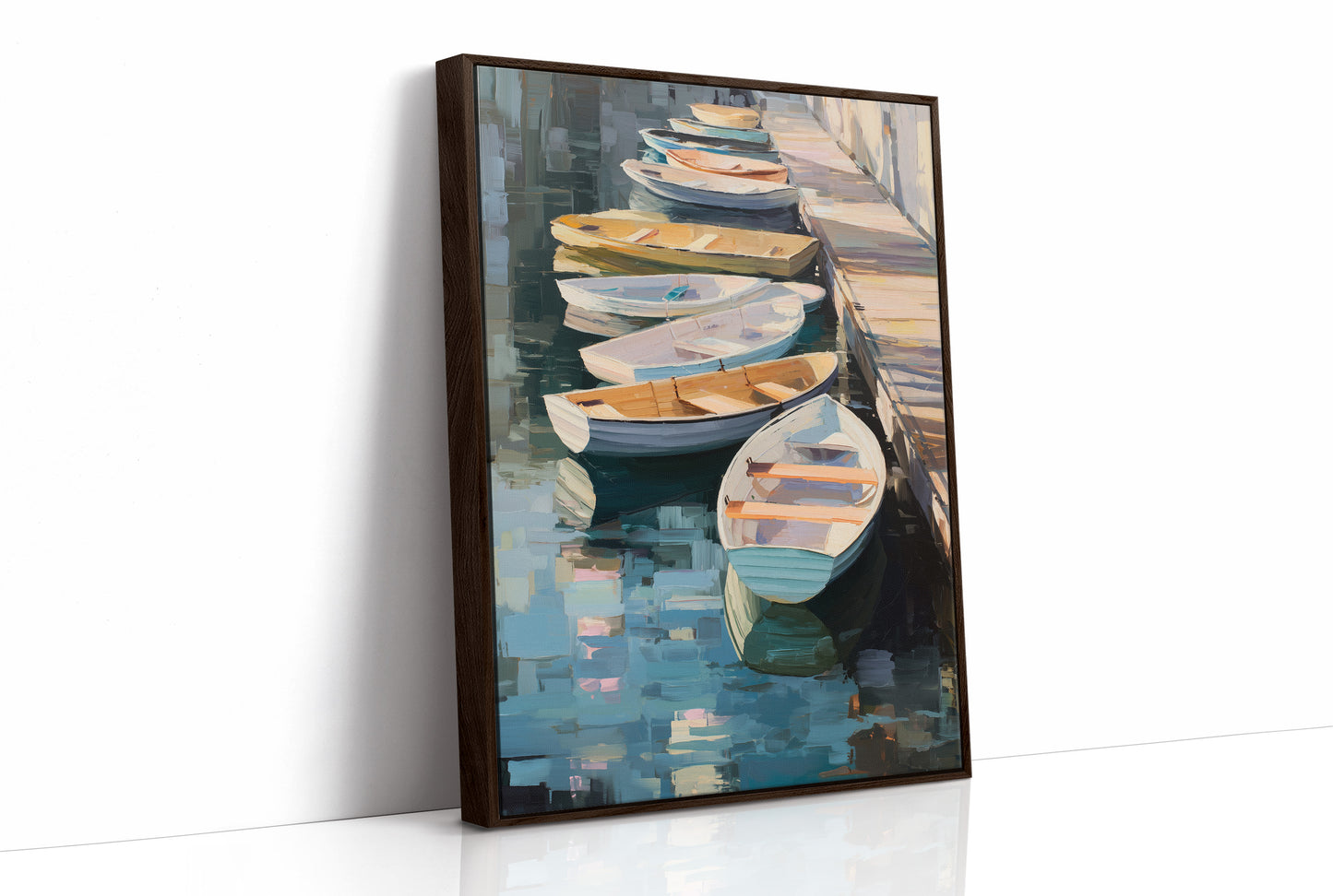 Harbor Boats Wait For Morning