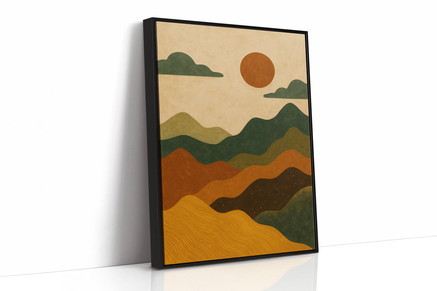 Desert Dunes Under Burnt Sun