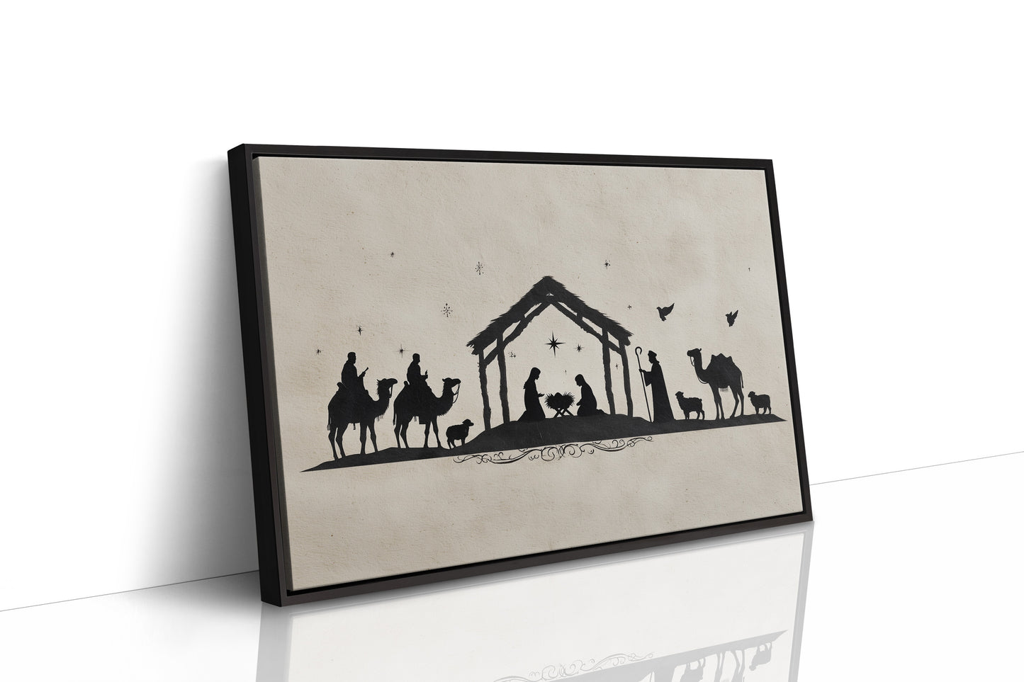 Silent Night In Ink Silhouettes