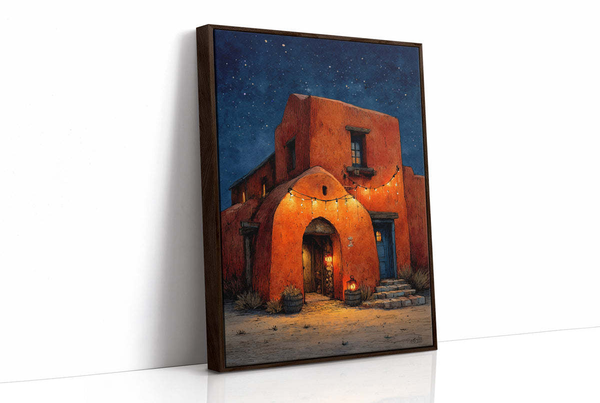 Desert Nightlight: Adobe Left the Lights On