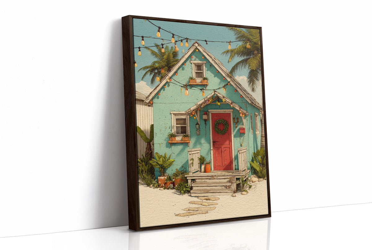 Holly Jolly Bungalow: Lights Strung Palm to Palm