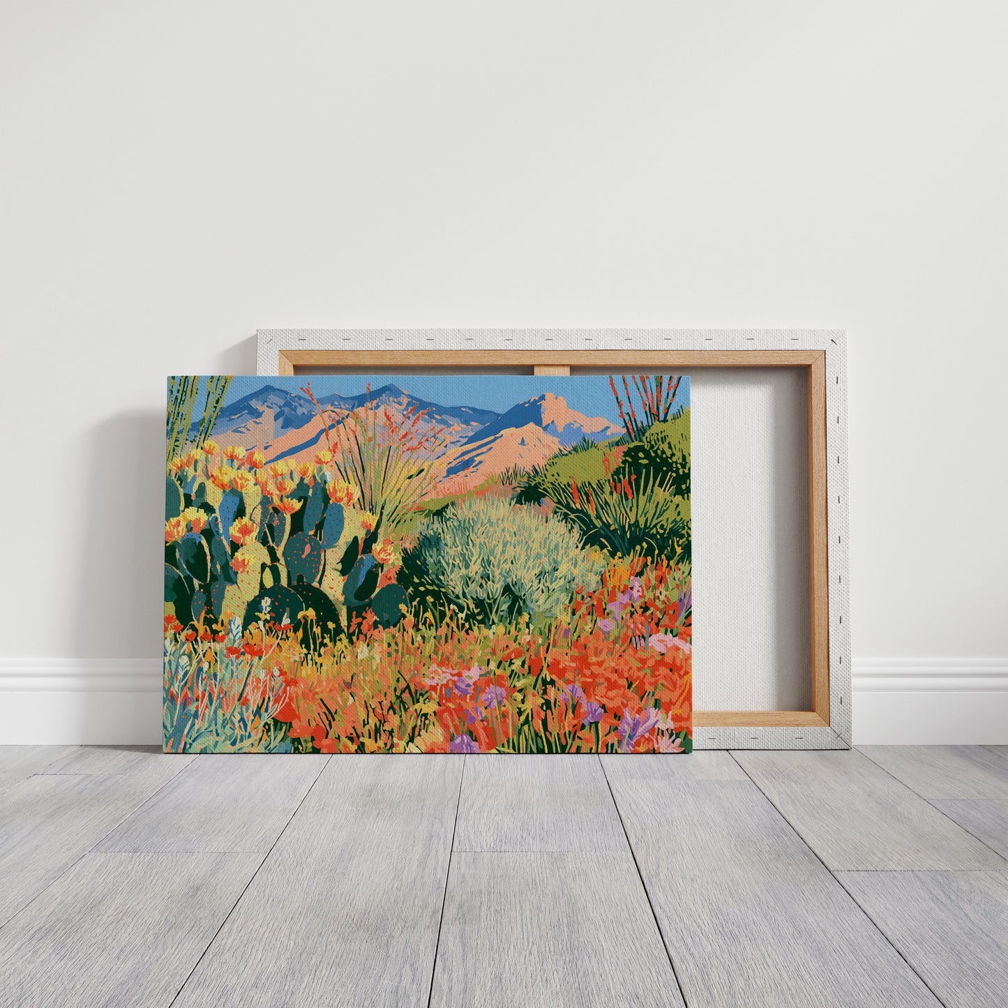 Desert Superbloom, Mountain Backdrop