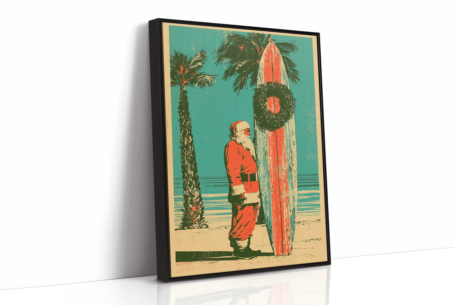 Surfboard Santa, Coastal Christmas