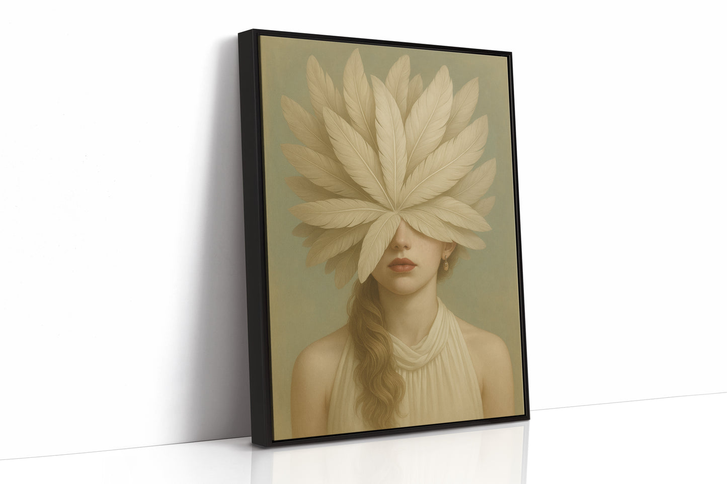 Golden Silence in Feathered Veil