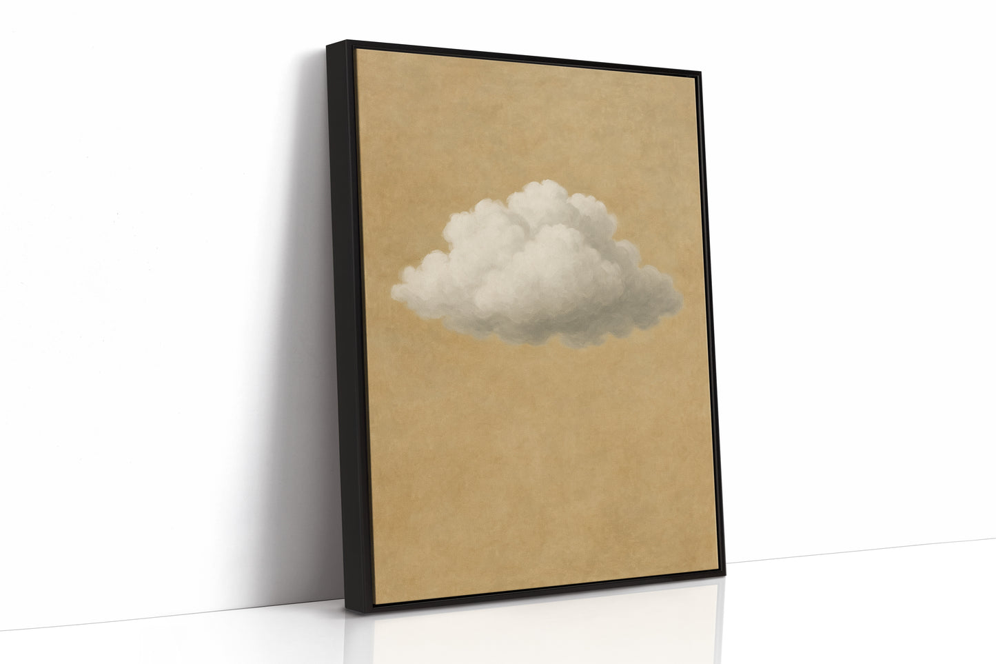 Solitary Cloud Over Ochre Sky