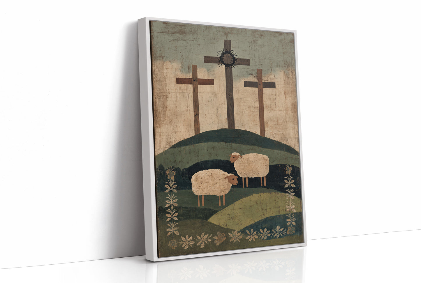 Sheep Graze Below Sacred Hills