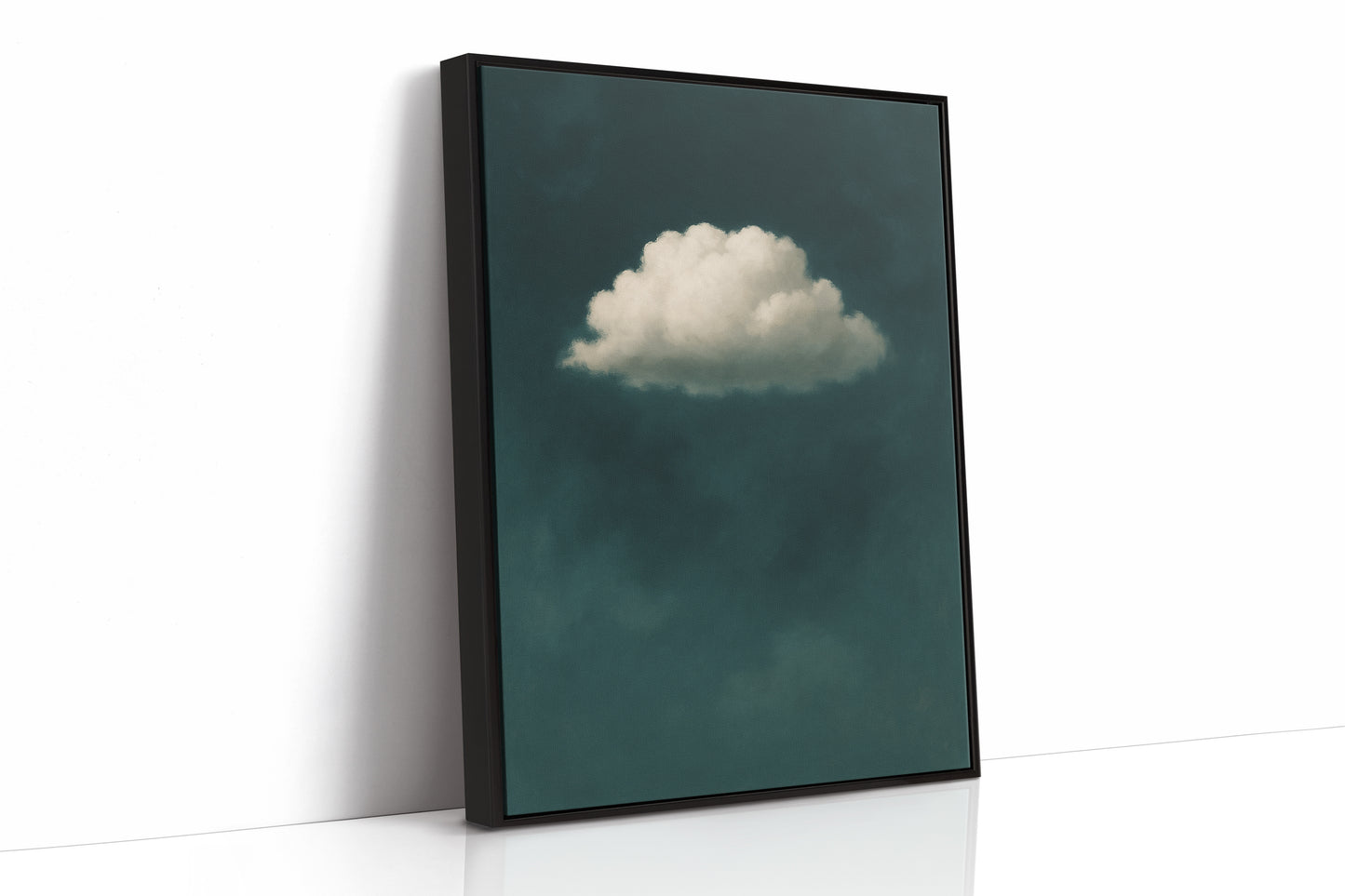 Lonely Cloud in Deep Teal Sky