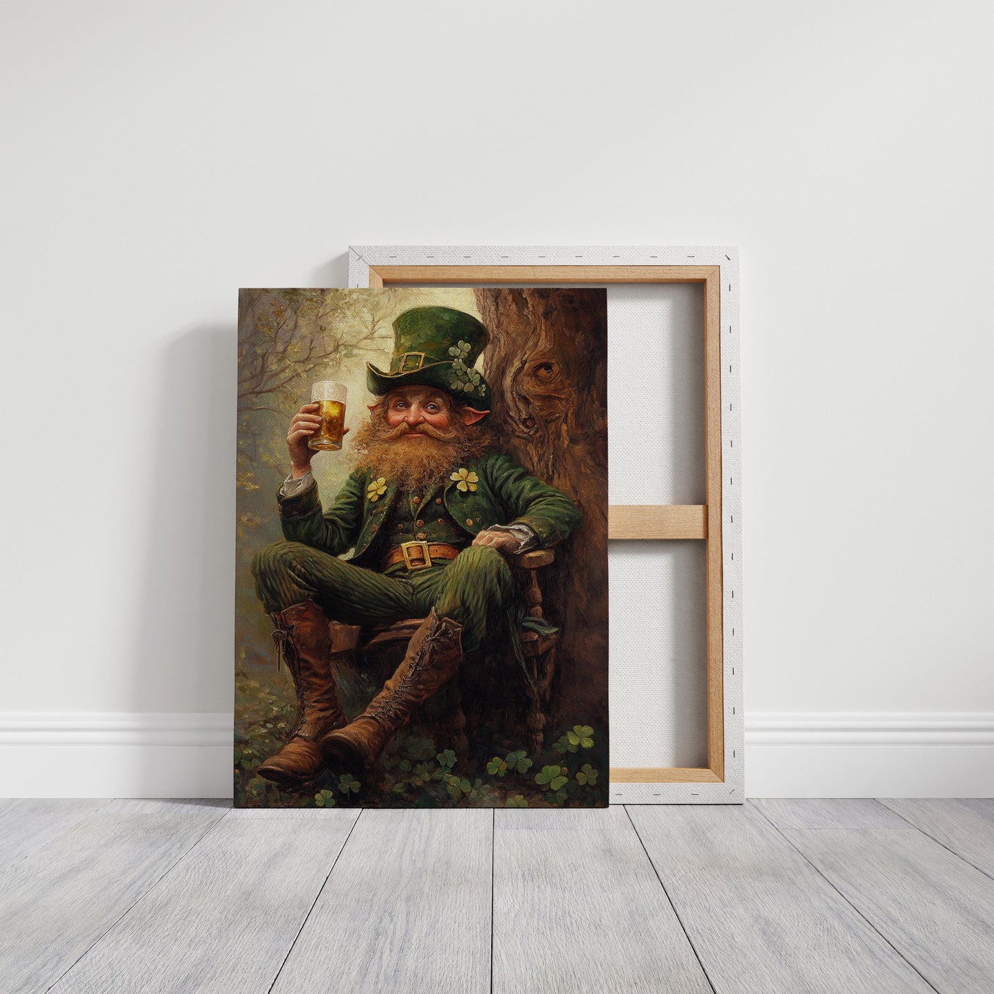 Lucky Leprechaun: Irish Folklore Canvas Wall Art