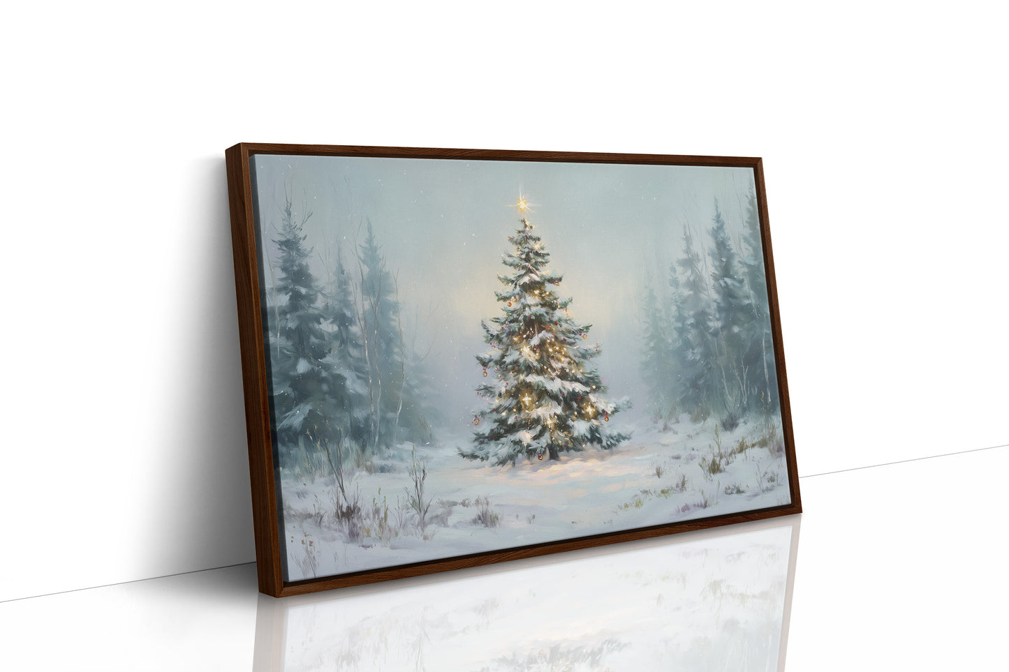 Snow Pine Glows With Winter Magic