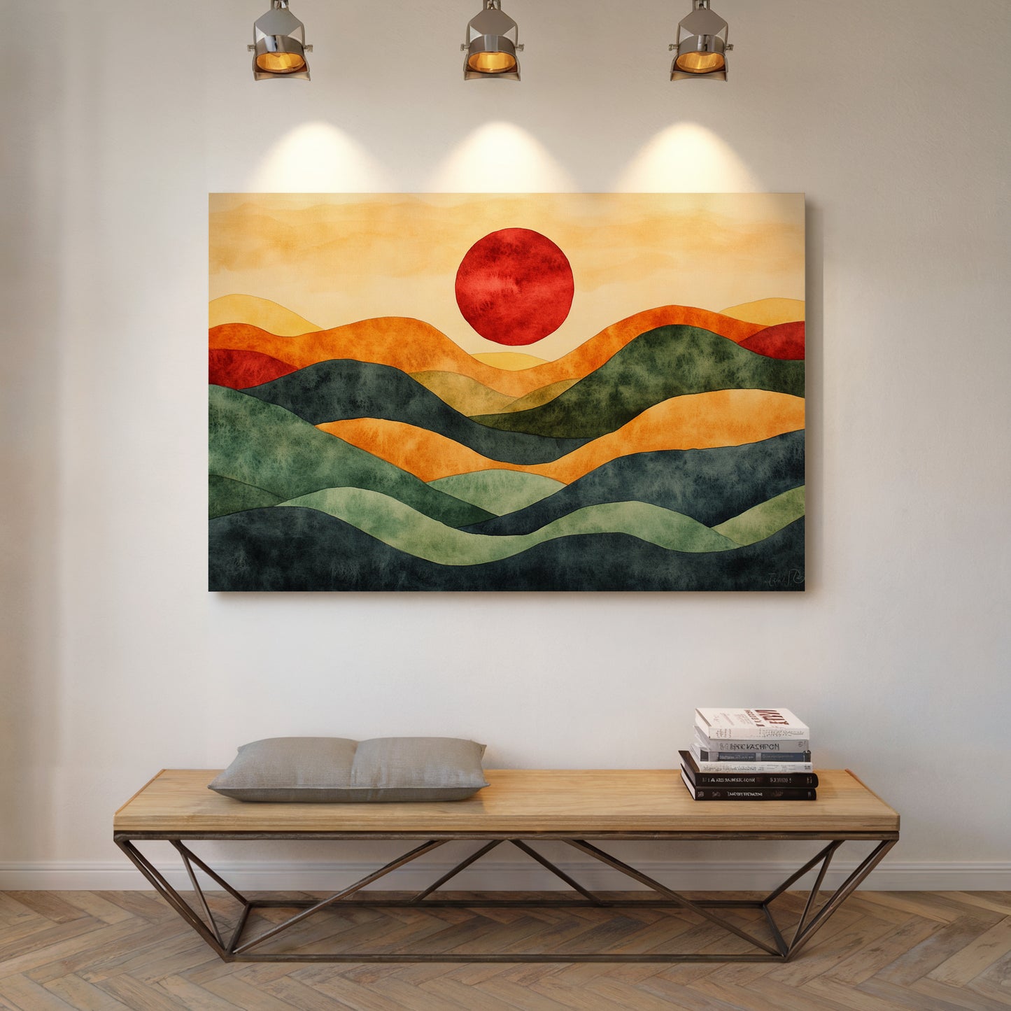 Rolling Hills Bow To Crimson Sky