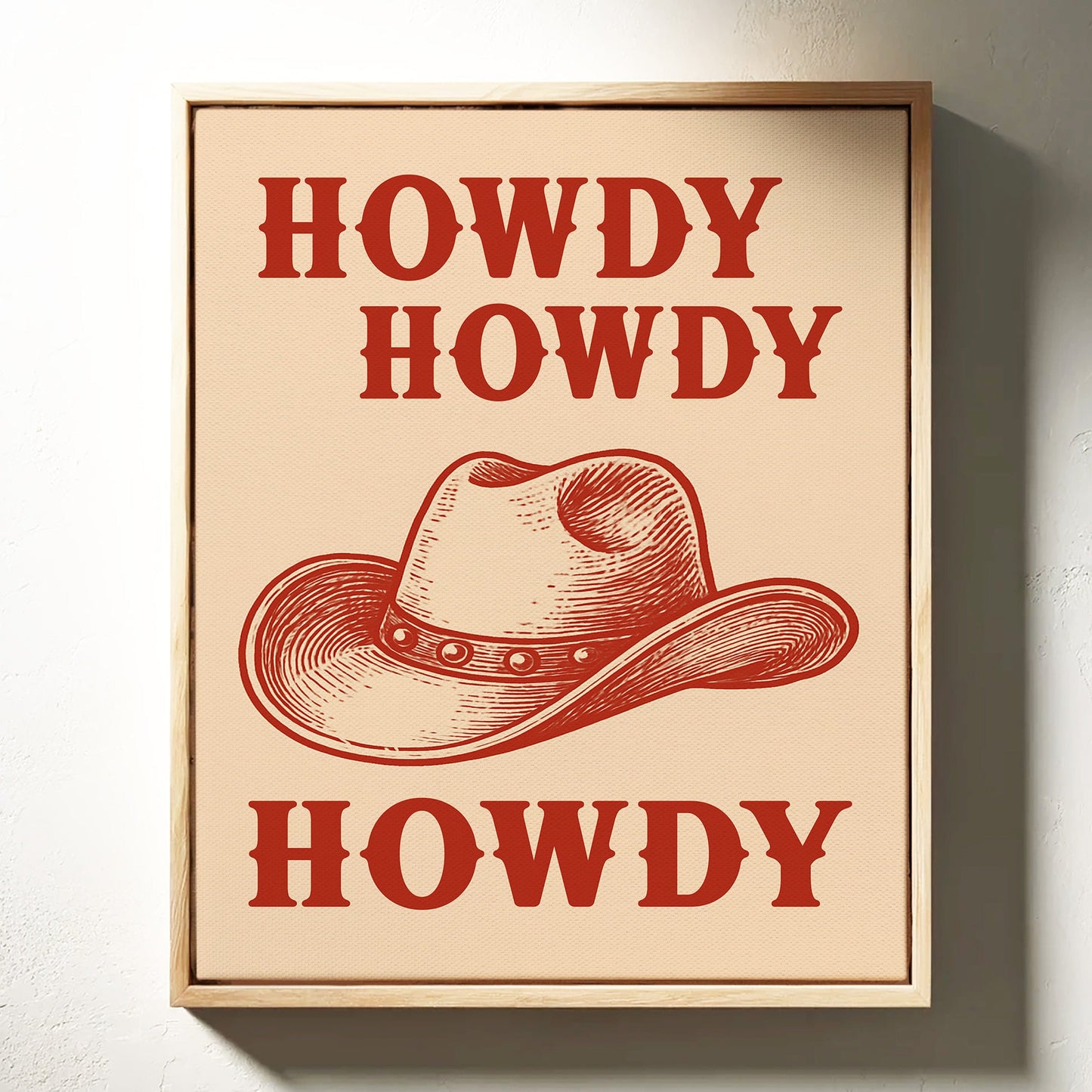Howdy Howdy Western Hat Print