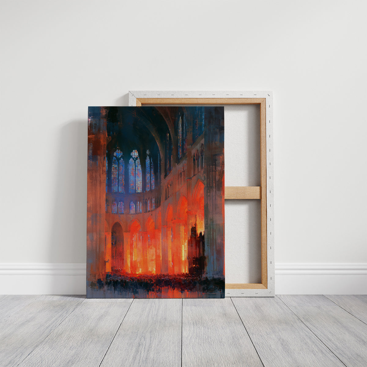 Cathedral Ablaze in Amber Light