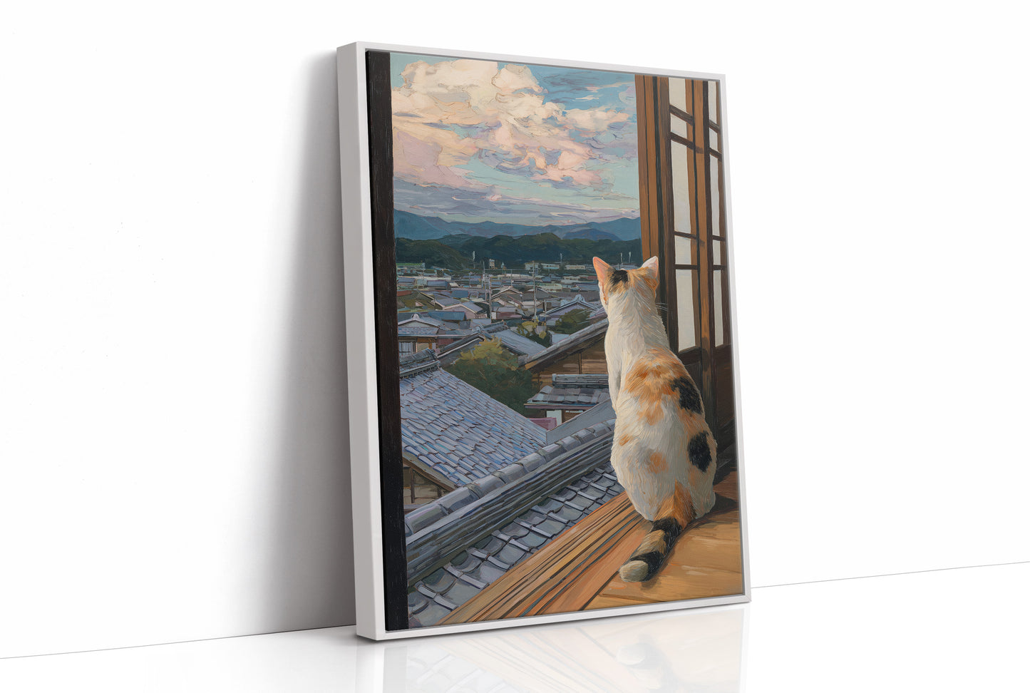 Calico Dreams On Window Ledge