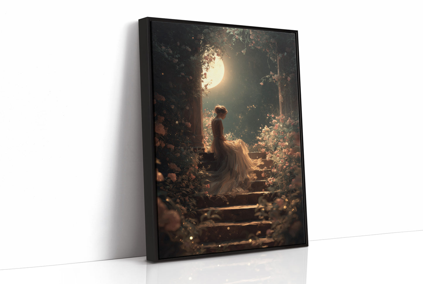 Moonlit Garden Beckons Solitude